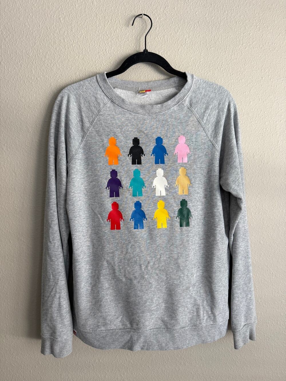 Lego Girls Sz XXL Pullover Sweatshirt Colorblock Lego Figures Longsleeve Target